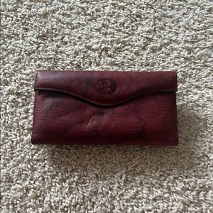 Red marbled wallet